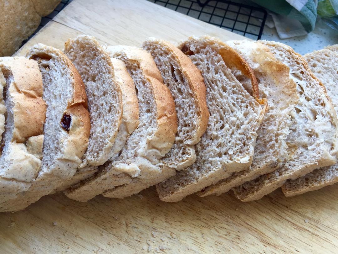 全麦吐司（50%全麦含量）低卡，低热量