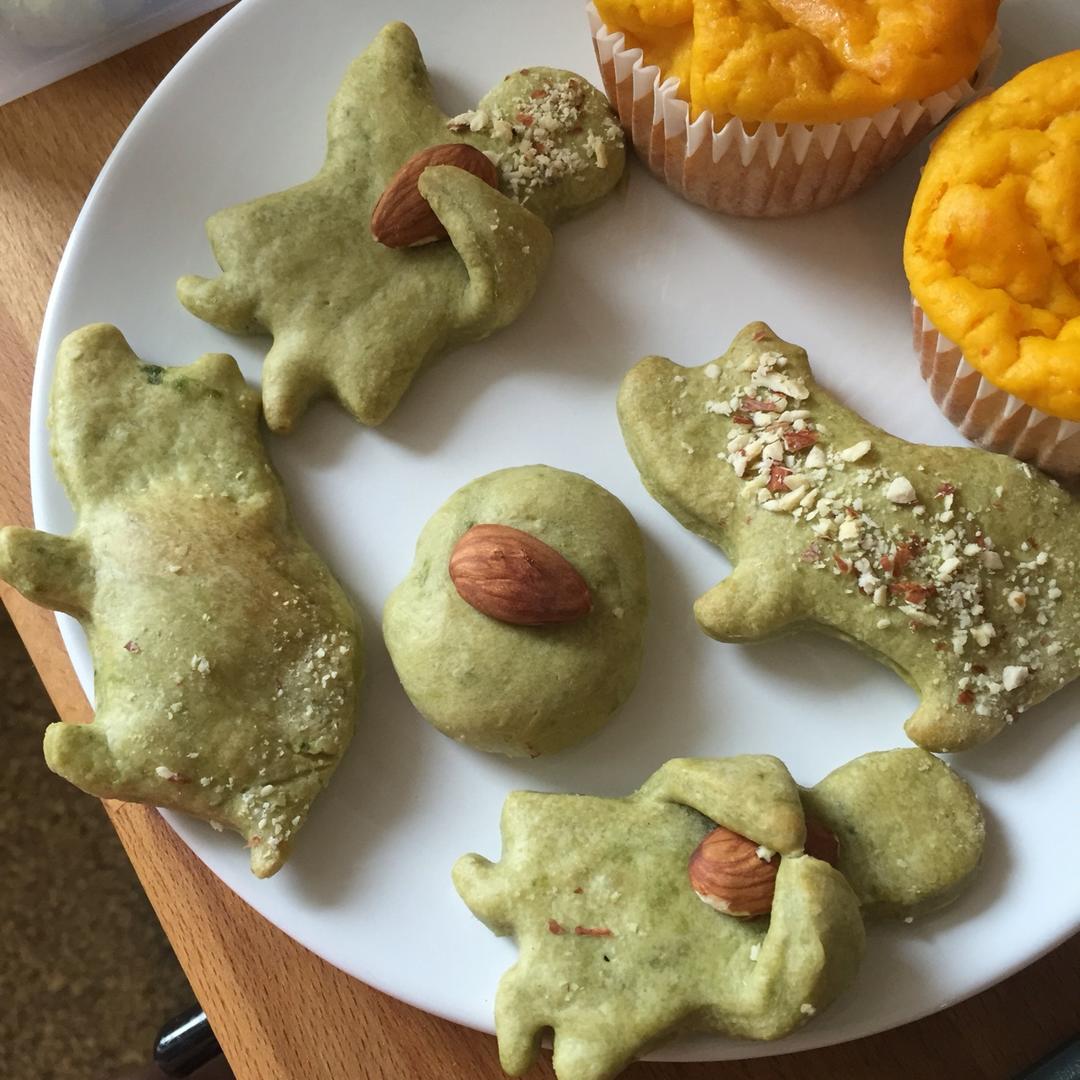 抹茶杏仁饼干