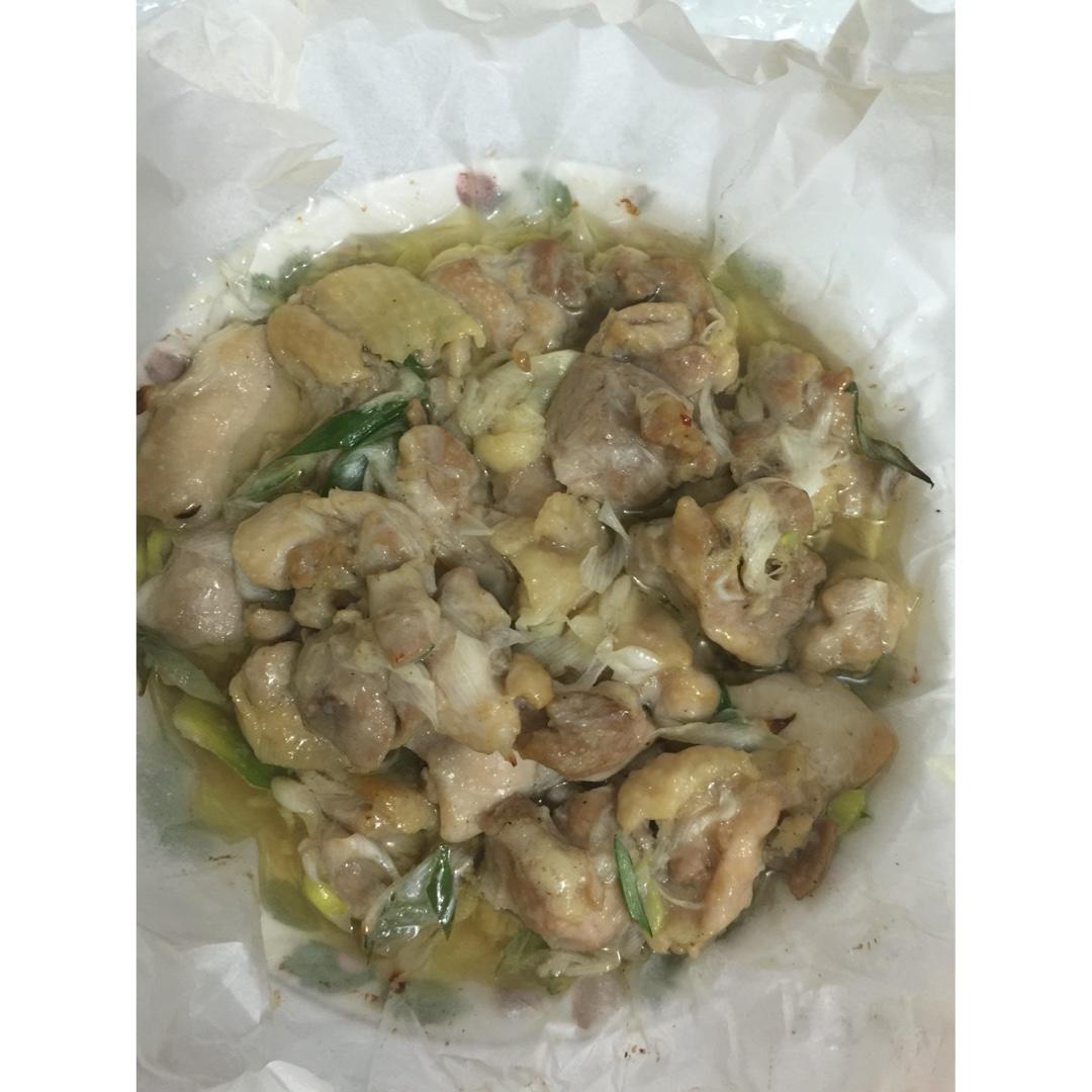 纸包烤葱油鸡
