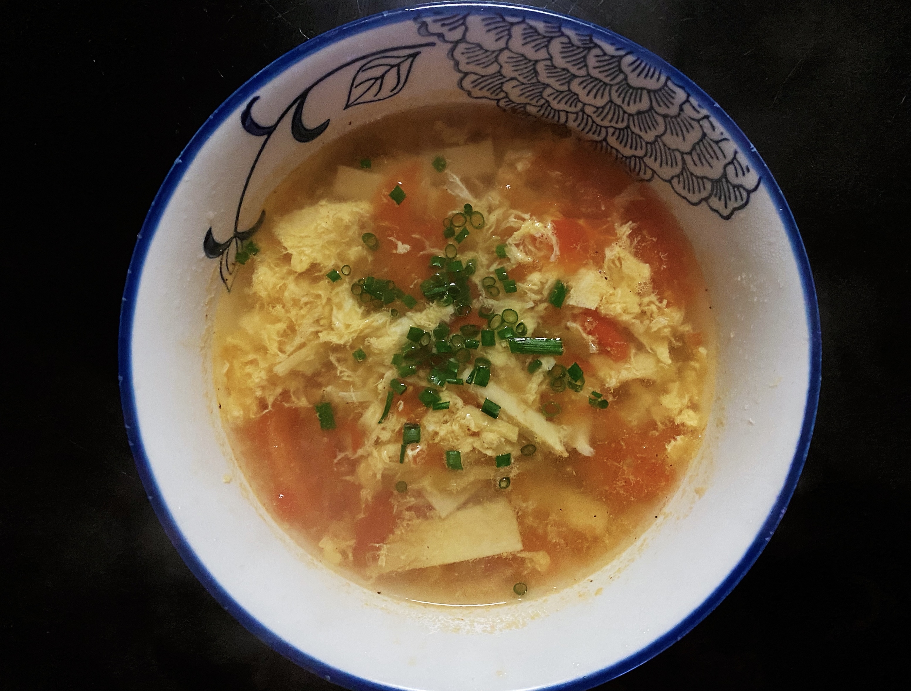 加料的蕃茄蛋汤(冬笋+榨菜)的做法 步骤7
