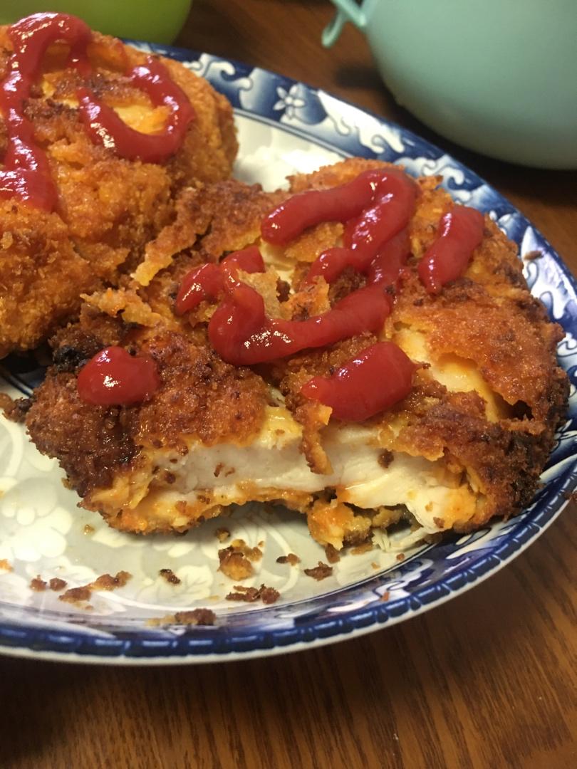 超简单炸大鸡排（奥尔良和黑椒口味）