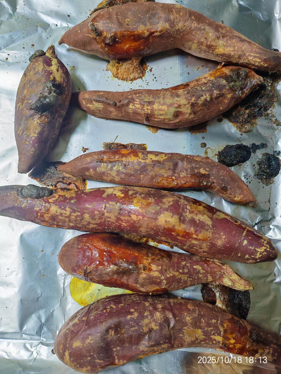 【糯唧唧的烤红薯】糖油四溢皮肉分离外糯里嫩吸溜着吃！