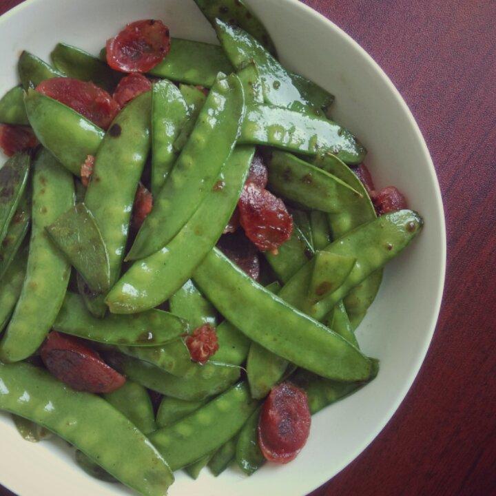 荷兰豆炒腊肠