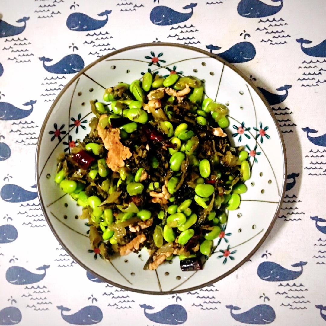 毛豆炒肉