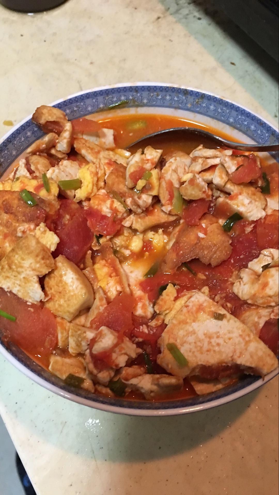 番茄鸡蛋豆腐汤的做法