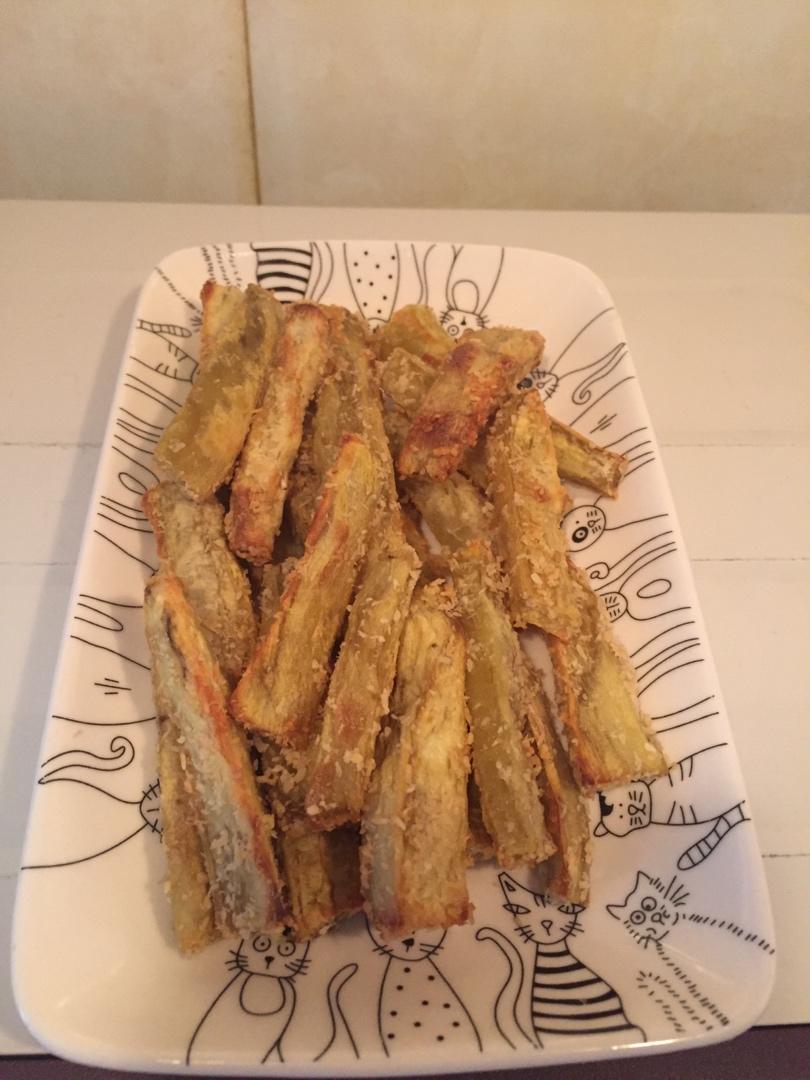 椰蓉烤红薯条（健康夜宵）