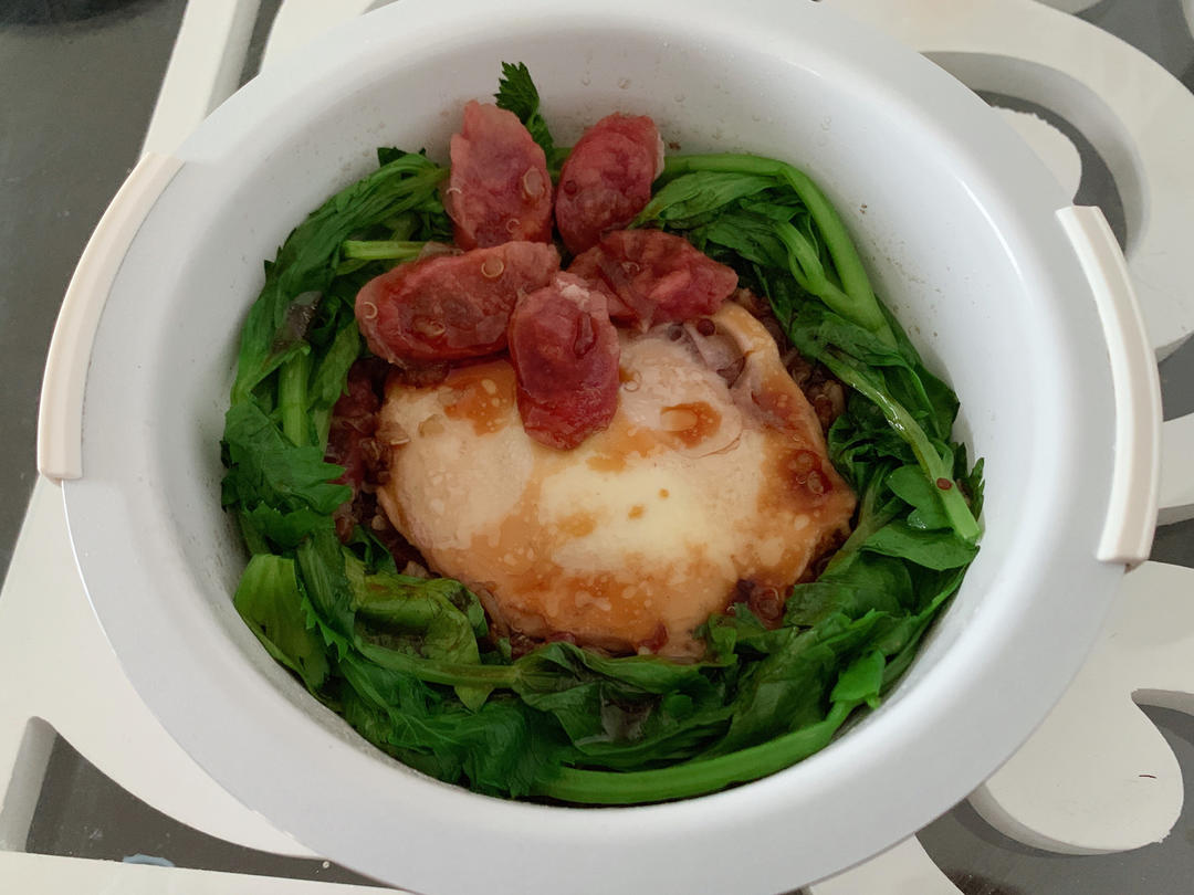 香喷喷的🍲腊肠煲仔饭（砂锅版）超简单神速