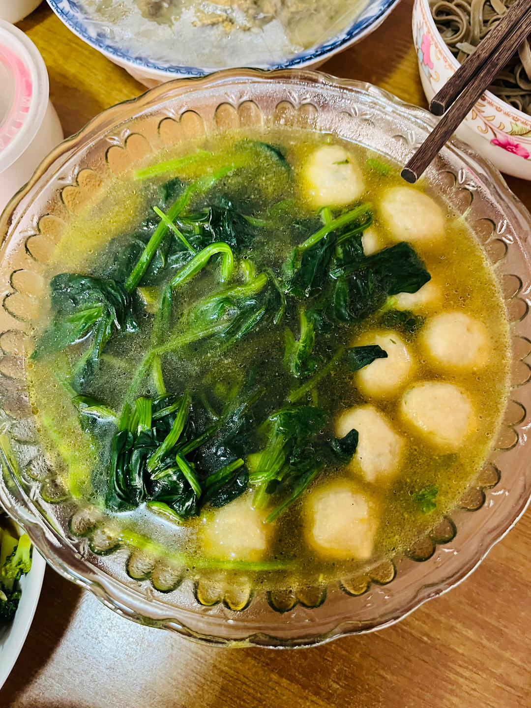 鱼丸菠菜汤