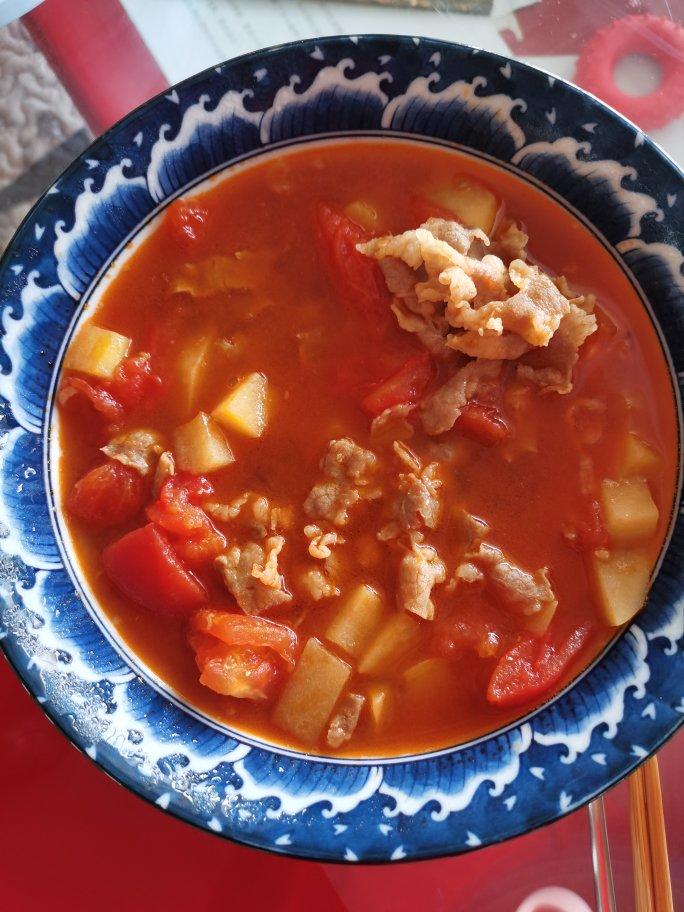 超开胃的番茄土豆肥牛汤‼️下米饭无敌了