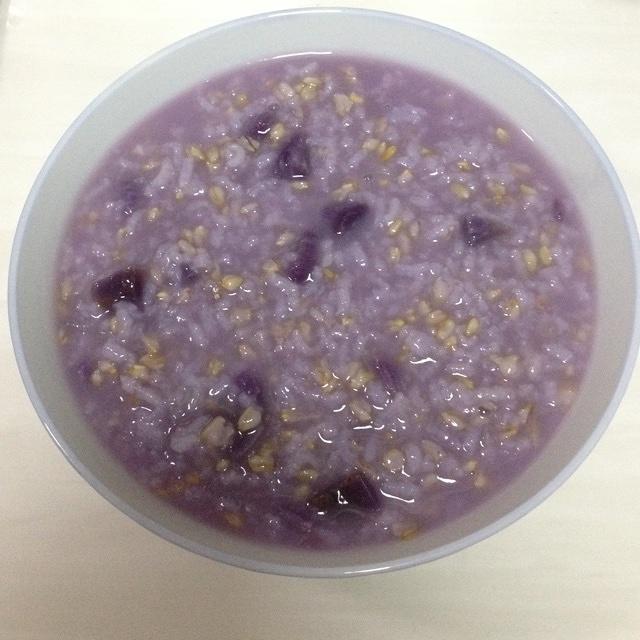 紫薯燕麦粥的做法