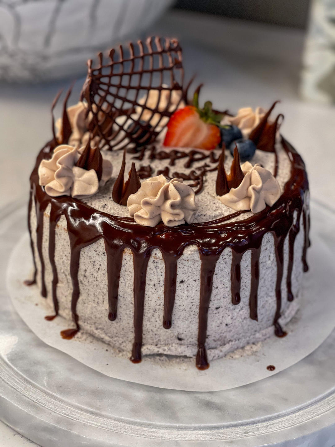 私房烘焙｜奥利奥淋面生日蛋糕
