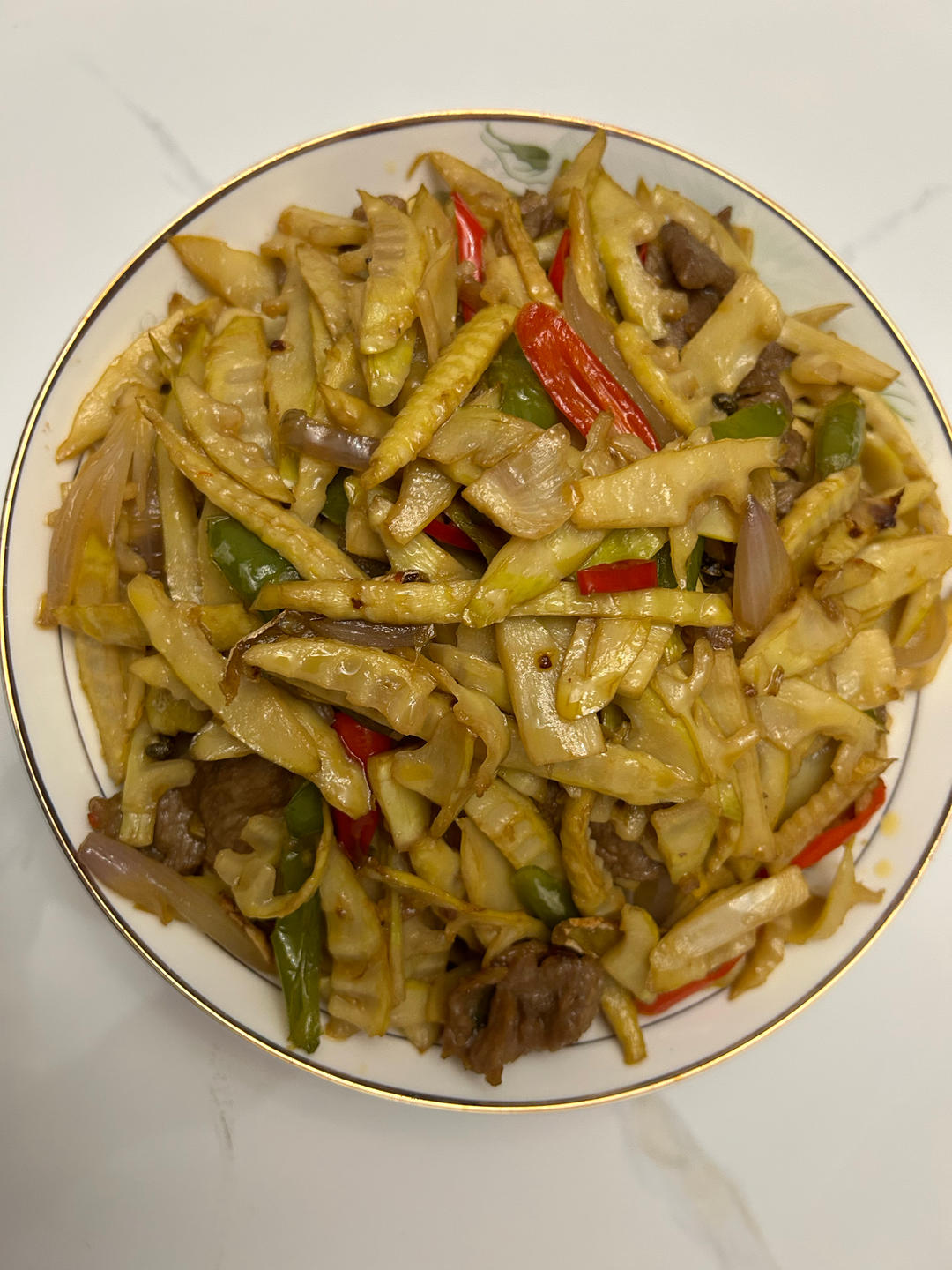 牛肉（瘦肉）炒笋片