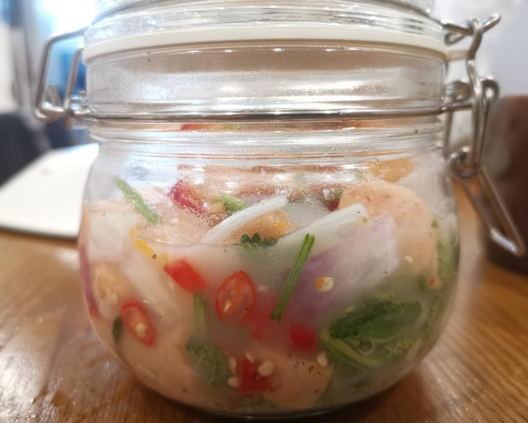 欲罢不能超健康的柠檬汁腌三文鱼pickled salmon ceviche的做法 步骤5