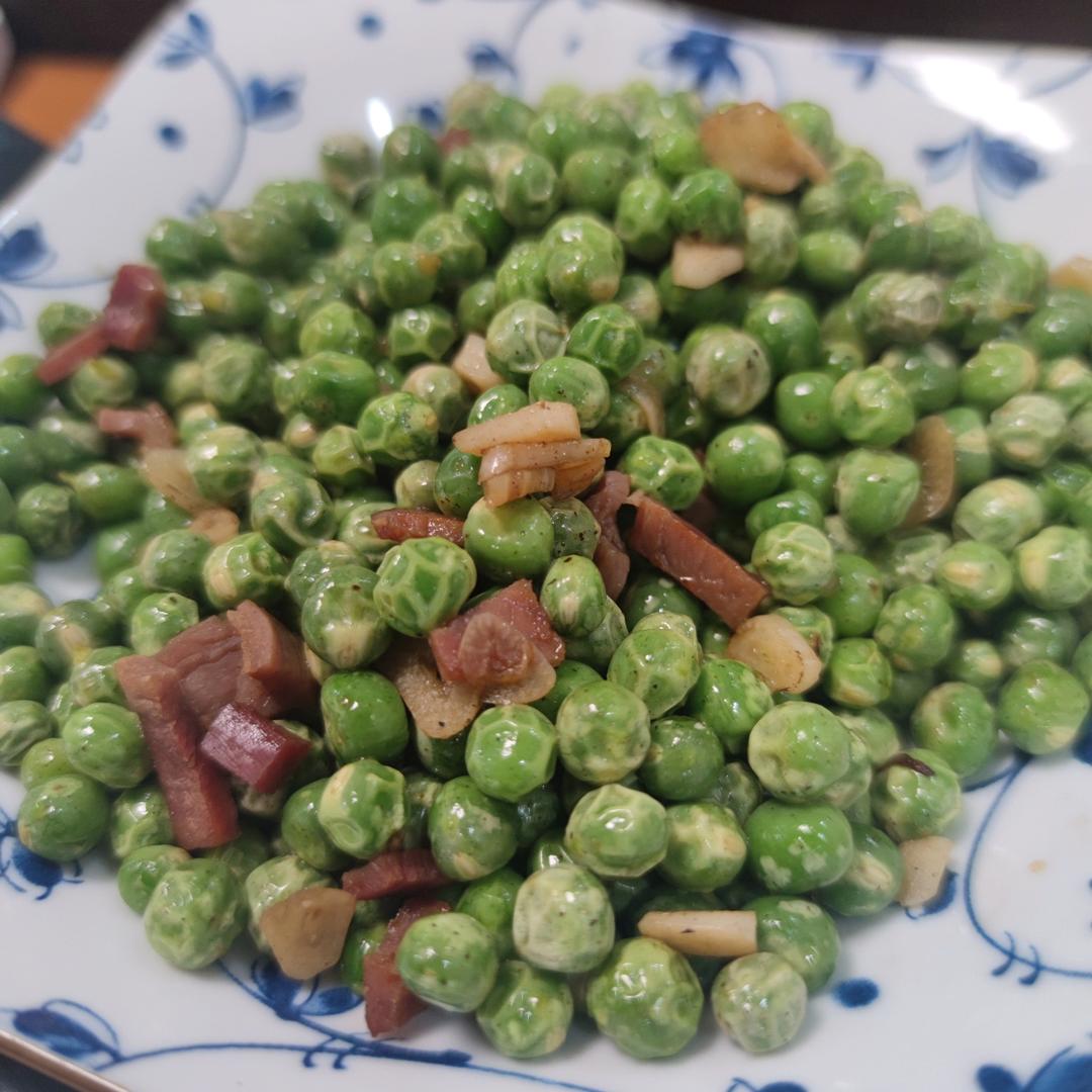 自带清甜超美味的素炒豌豆