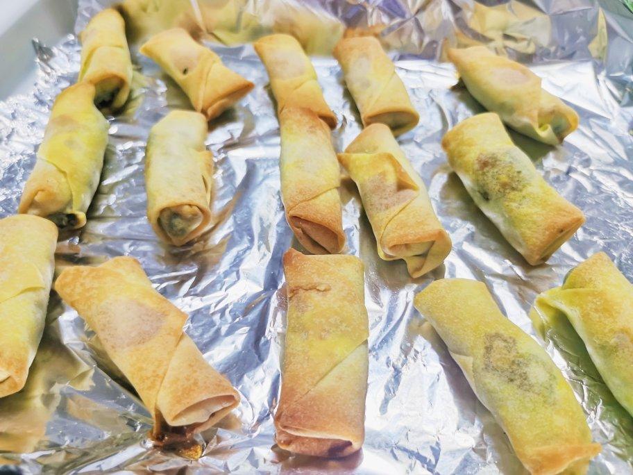 gretchen要减肥做的烤箱烤春卷少油省时又健康好吃