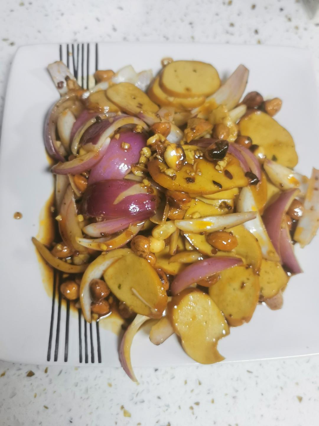 香菜凉拌素鸡