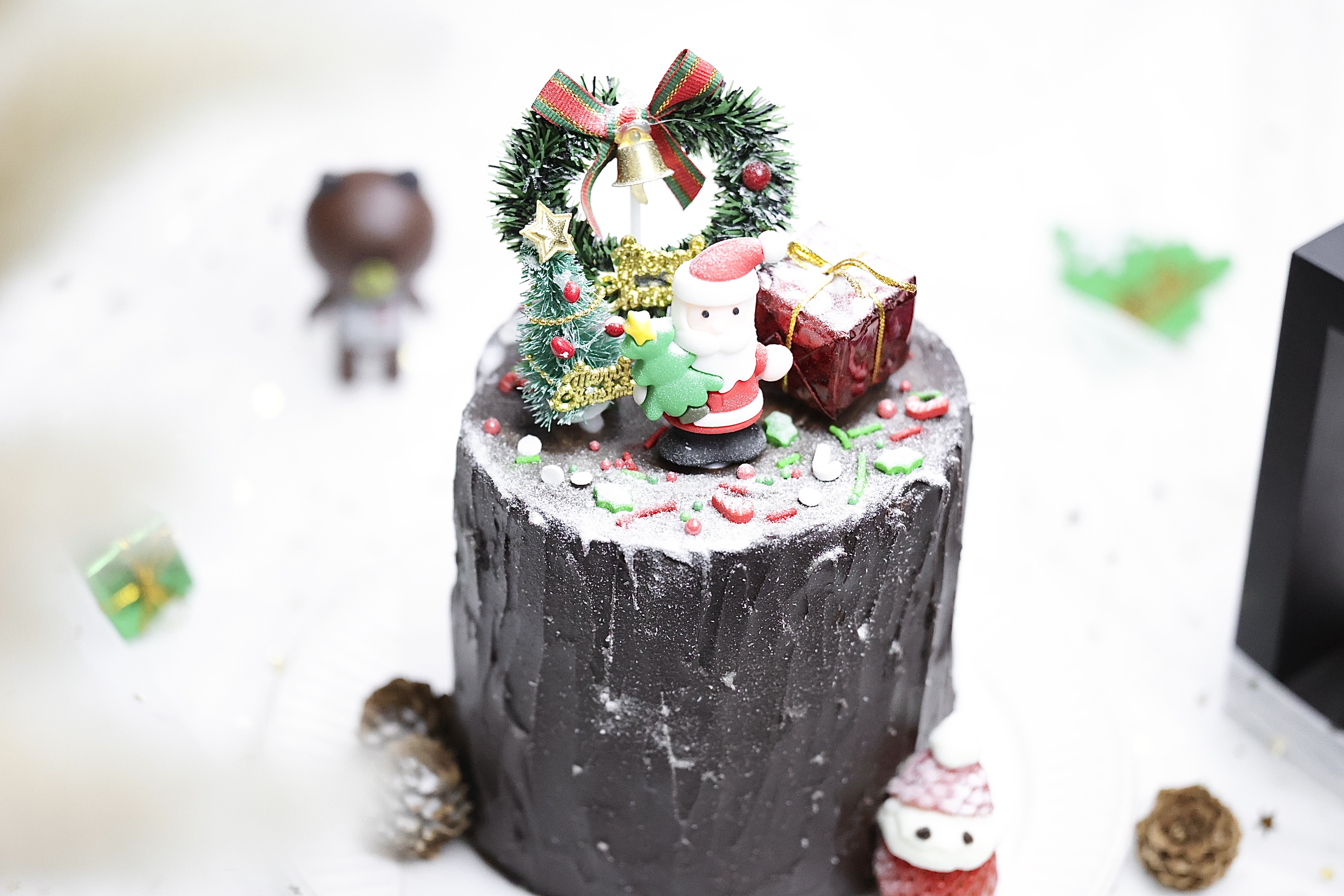 圣诞蛋糕🎄巧克力树桩蛋糕的做法 步骤23