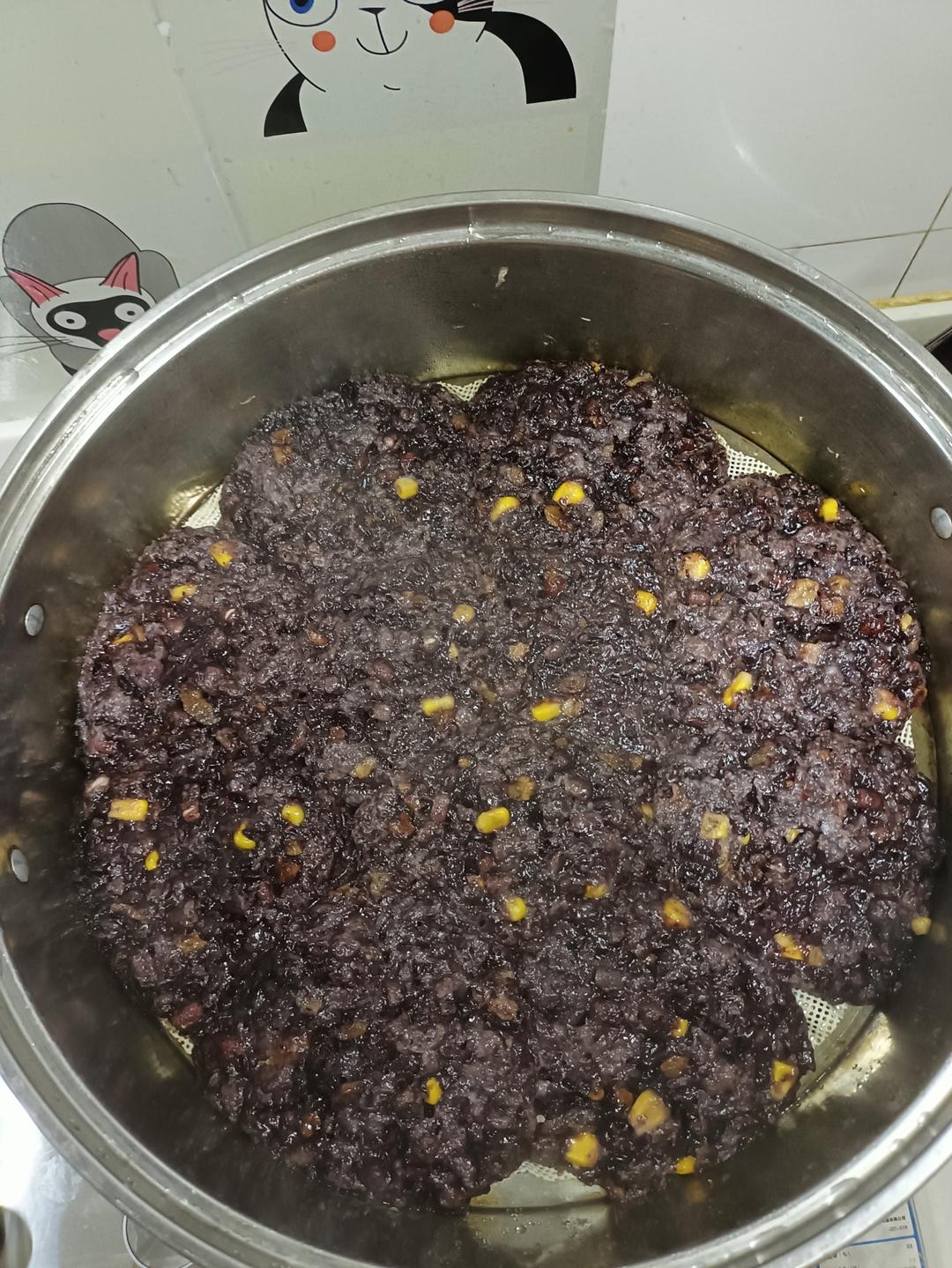 低脂饱腹的无糖杂粮粘豆包