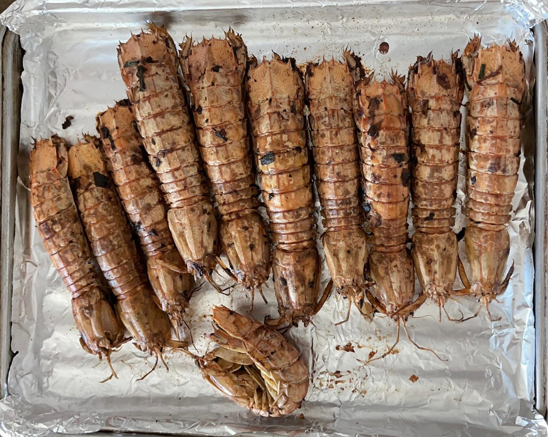 烤箱版椒盐皮皮虾，虾虎