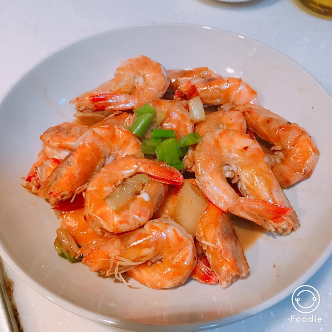 葱烧啤酒虾