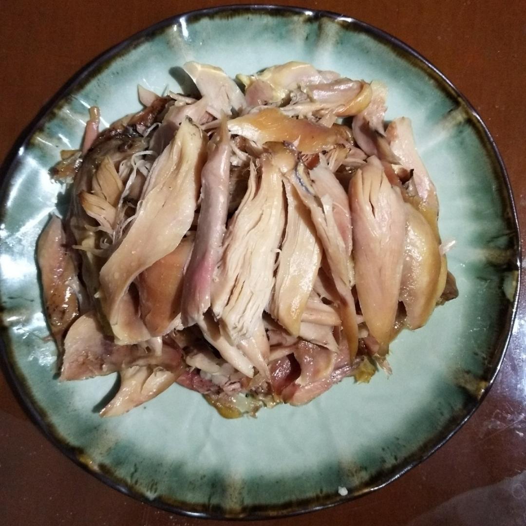 冬至的味道做的手撕风干咸鸡