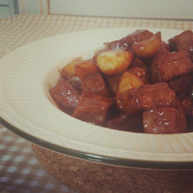 黑蒜子牛肉粒
