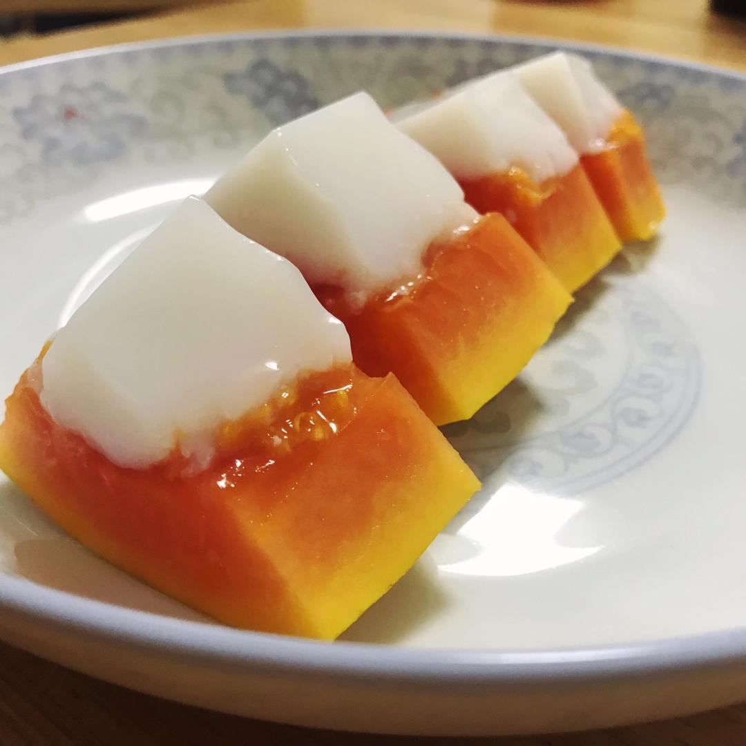牛奶木瓜冻