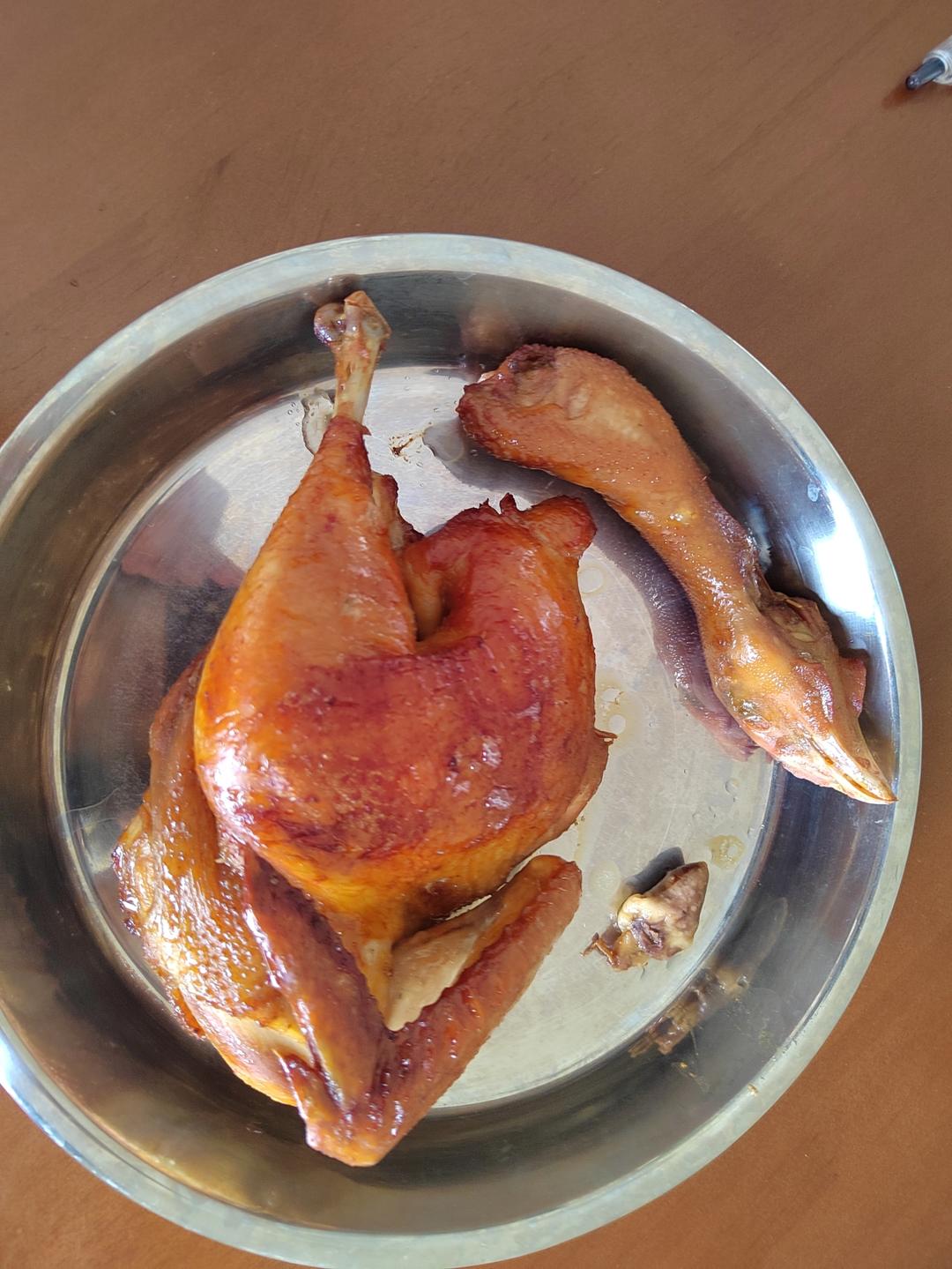 好吃到爆的空气炸锅烤鸡，皮脆肉嫩真的绝