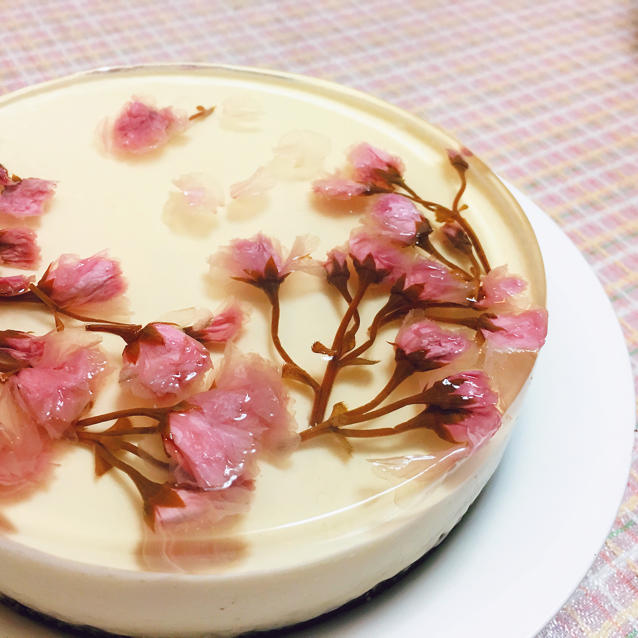 樱花酸奶慕斯蛋糕（免烤）