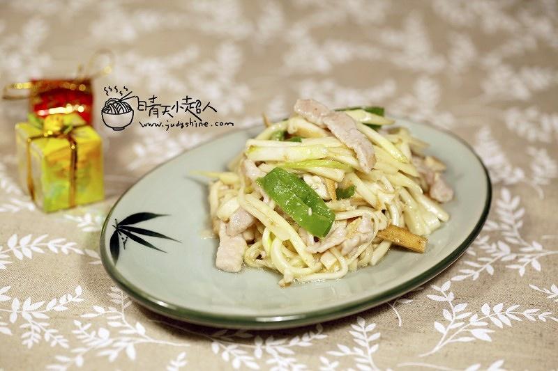 茭白肉丝的做法