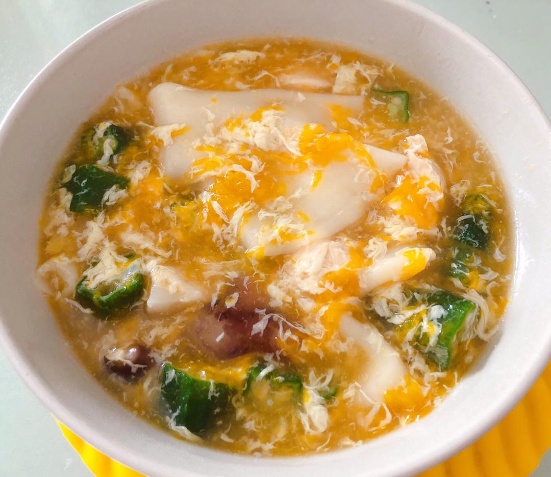 日式南瓜秋葵片头汤