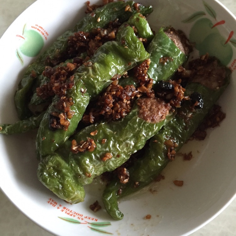肉酿虎皮青椒