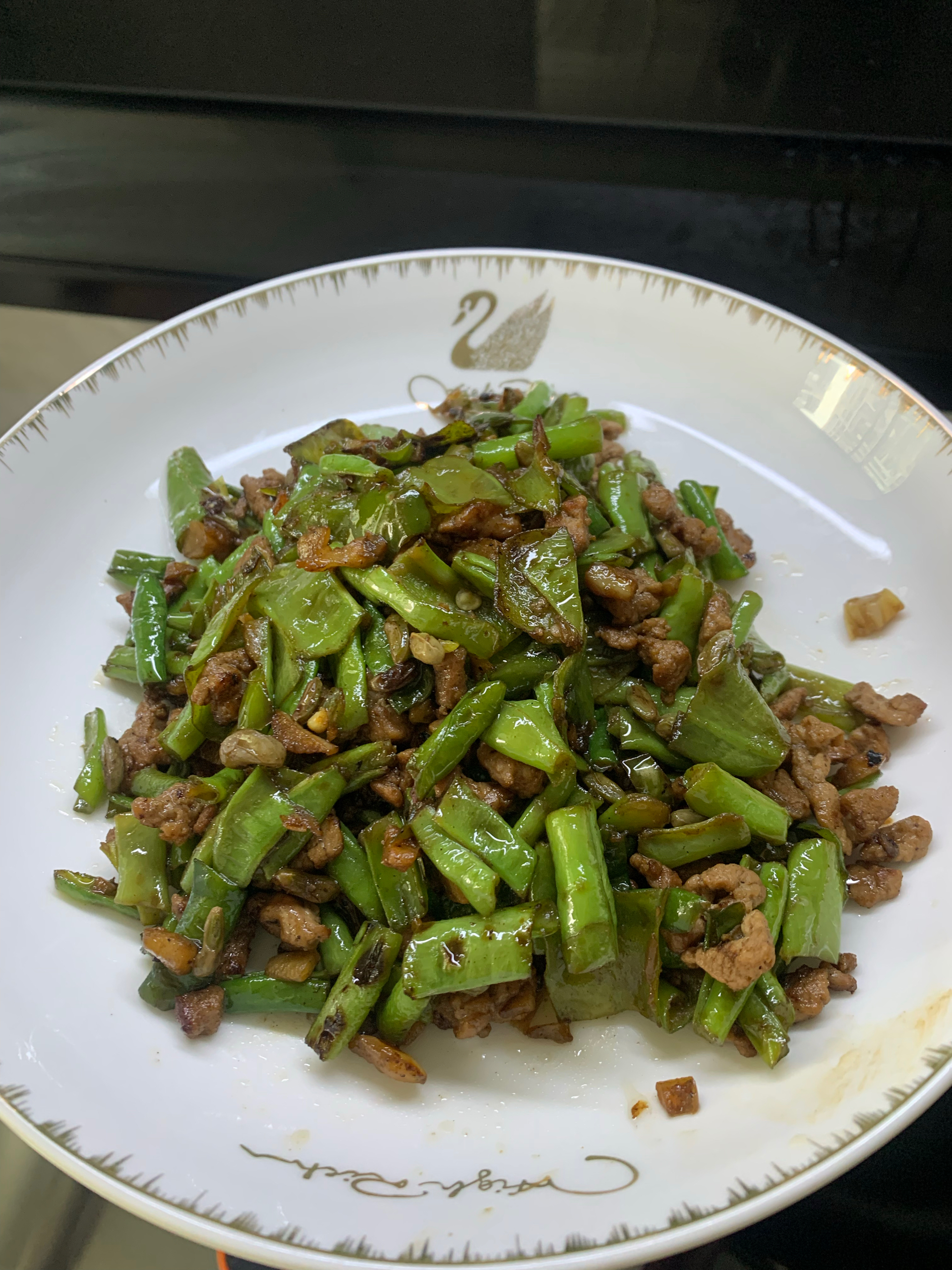 肉沫豆角下饭菜