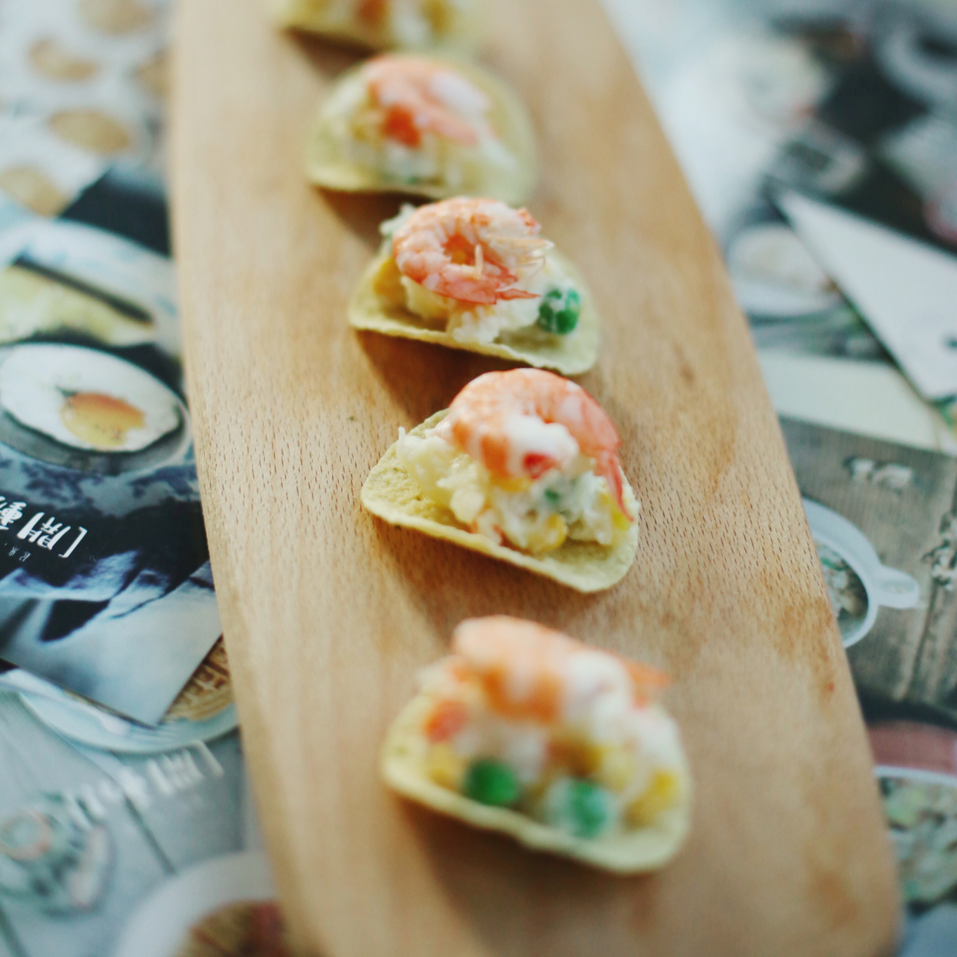 薯片牛油果大虾沙拉