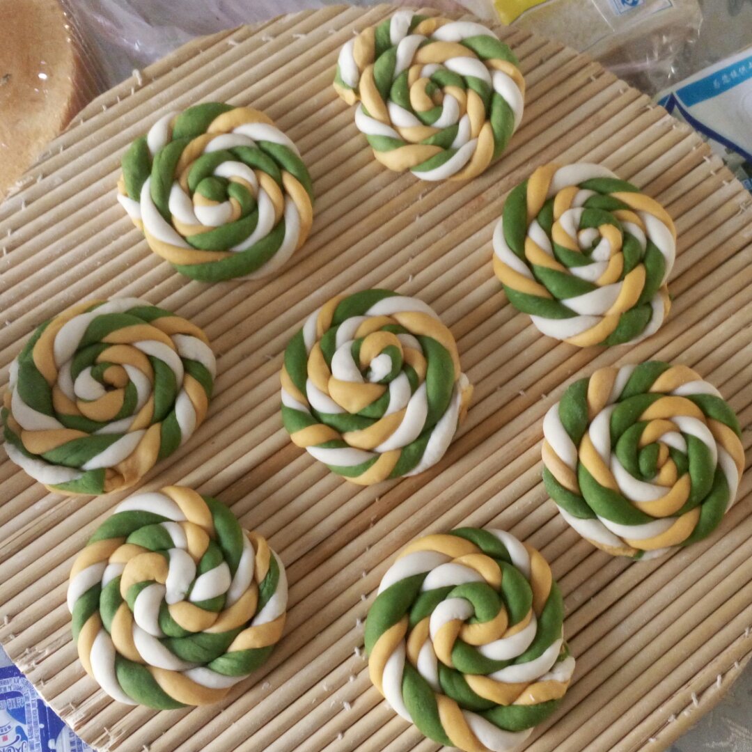 天然果蔬汁彩色棒棒糖馒头