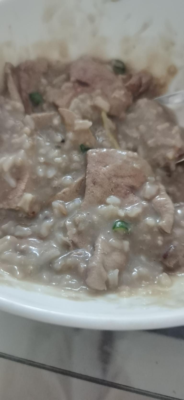 生滚青菜猪肝粥