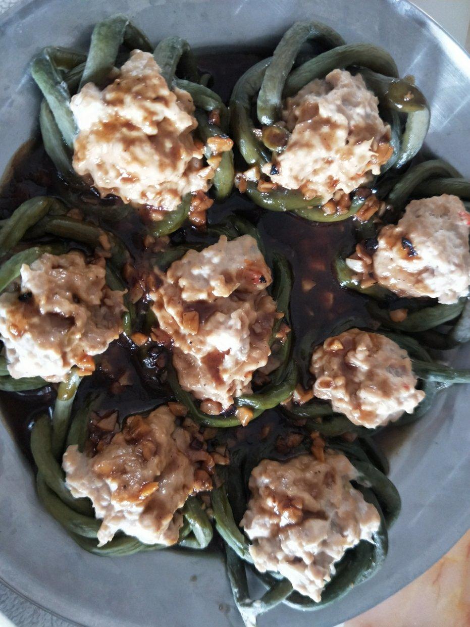 蒸出来的豆角酿肉