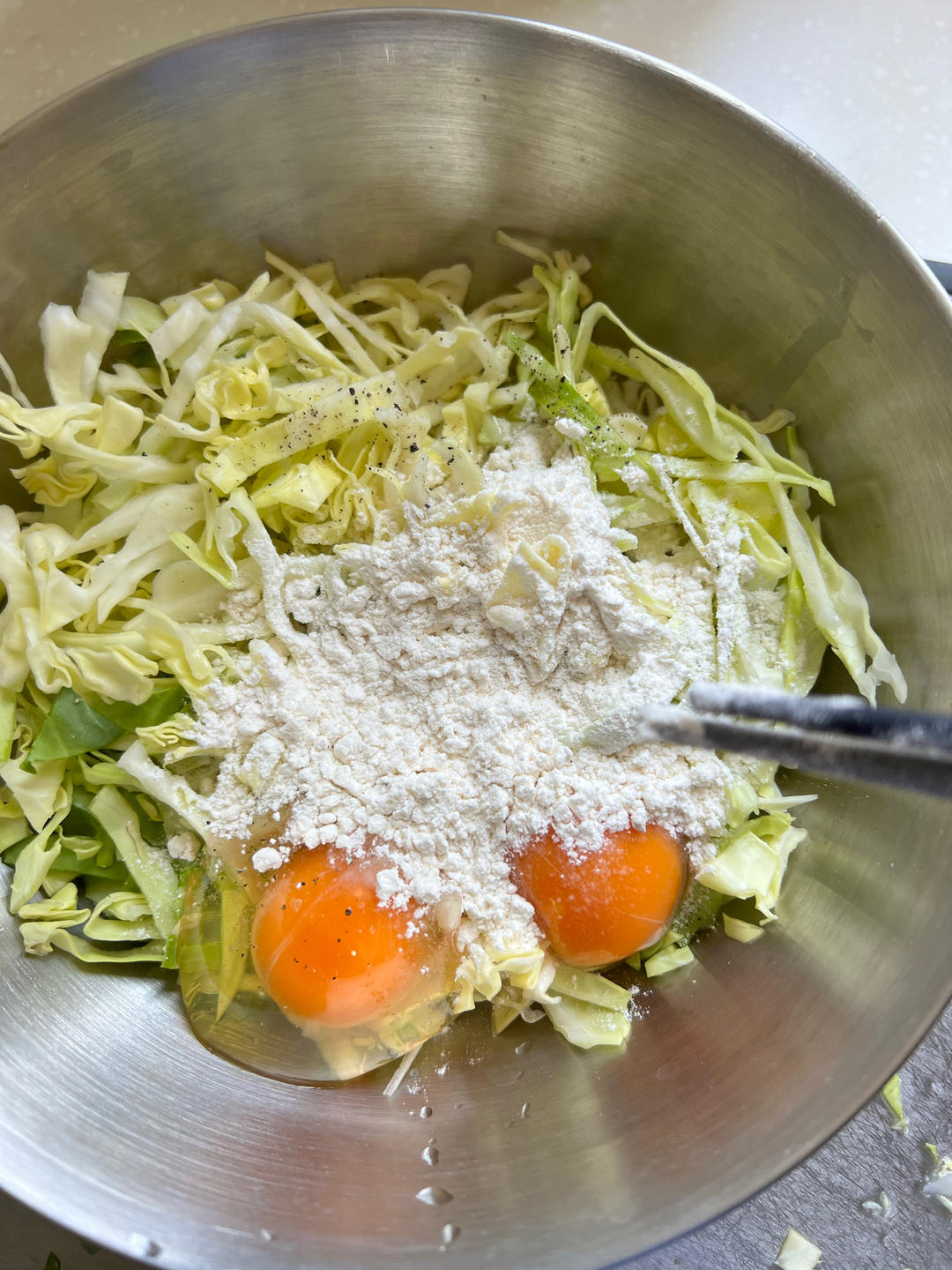 让孩子大口吃菜的包菜饼