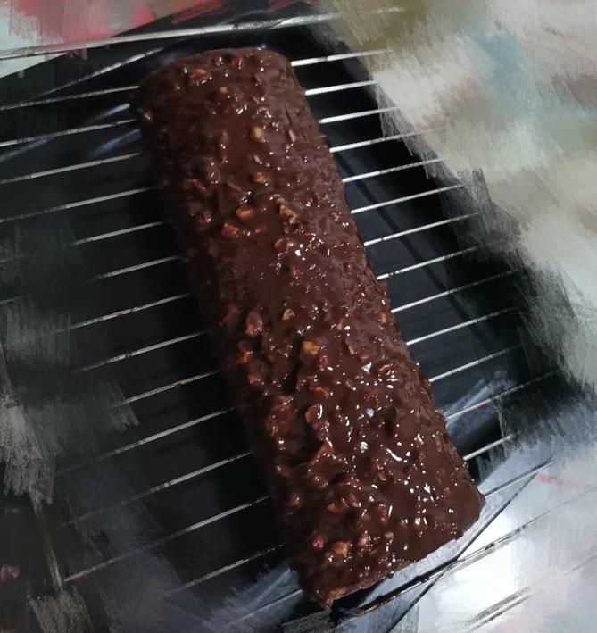 甘纳许巧克力蛋糕卷