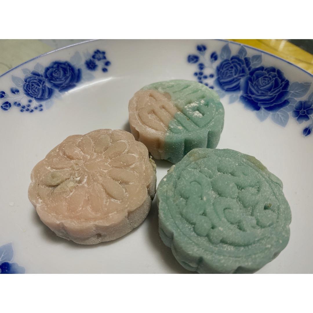 好吃到哭的冰皮月饼（细腻绿豆沙/榴莲）