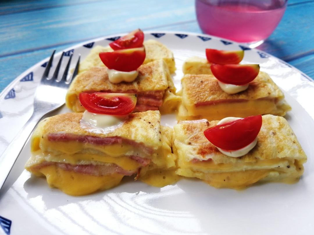 超可爱培根芝士厚蛋烧