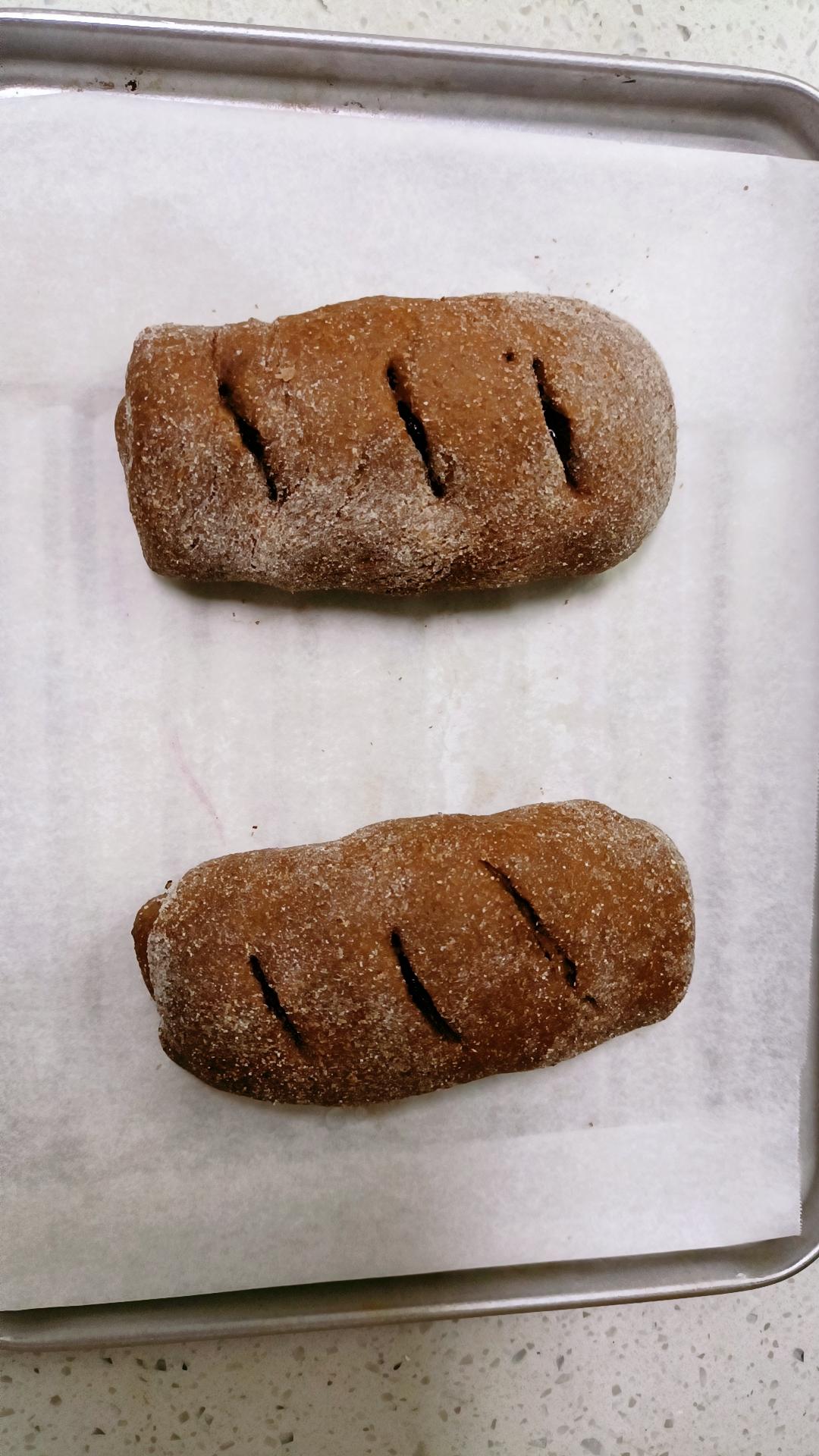 全麦可可蓝莓黑巧欧包(低卡无糖无油)