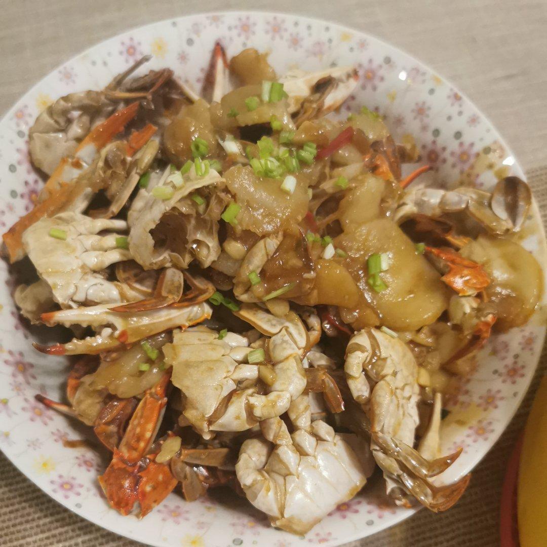 梭子蟹炒年糕