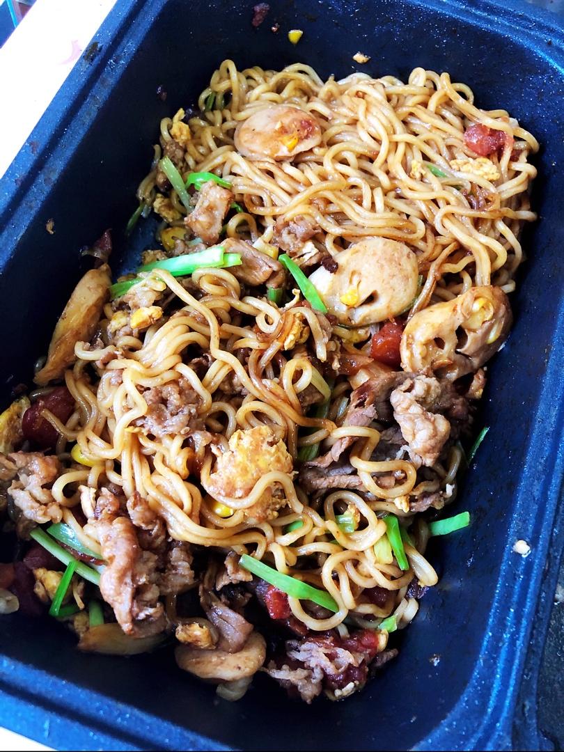 🍜泡面神仙吃法❗️巨销魂的鸡蛋火腿炒泡面