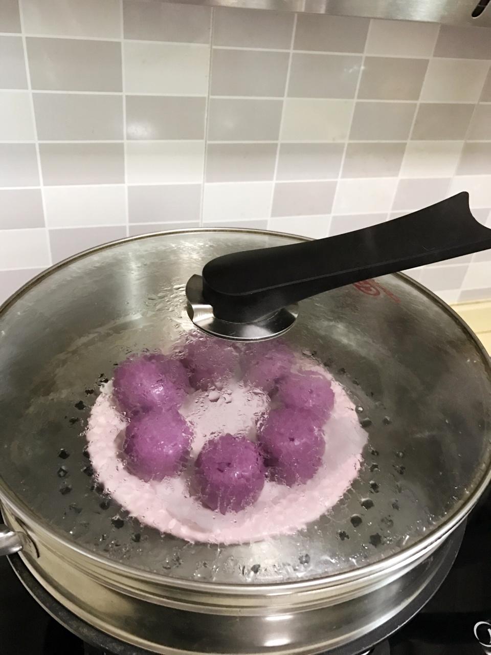 紫薯糯米糍:( 果仁巧克力流心:)