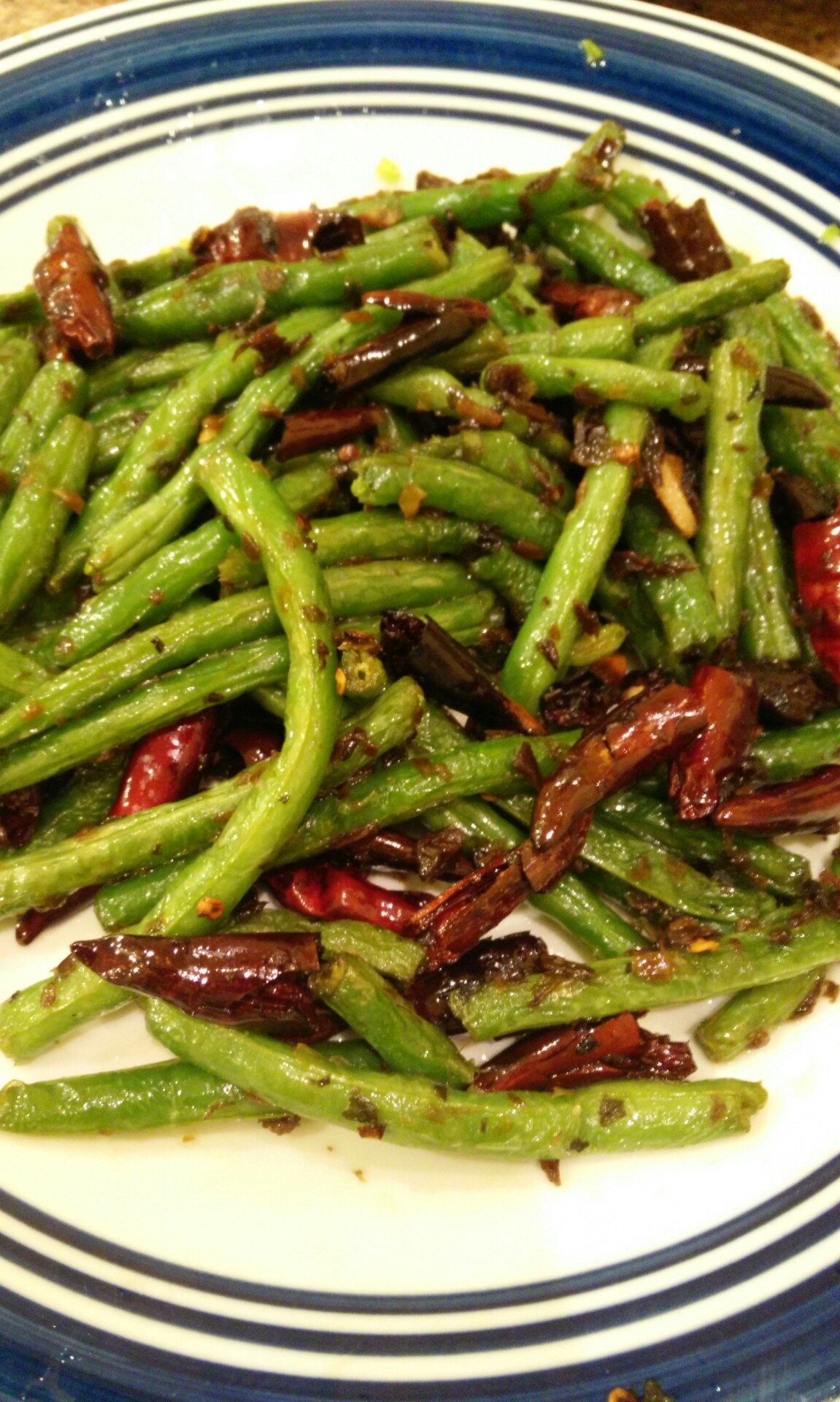 在阳光下_漫步做的干煸四季豆