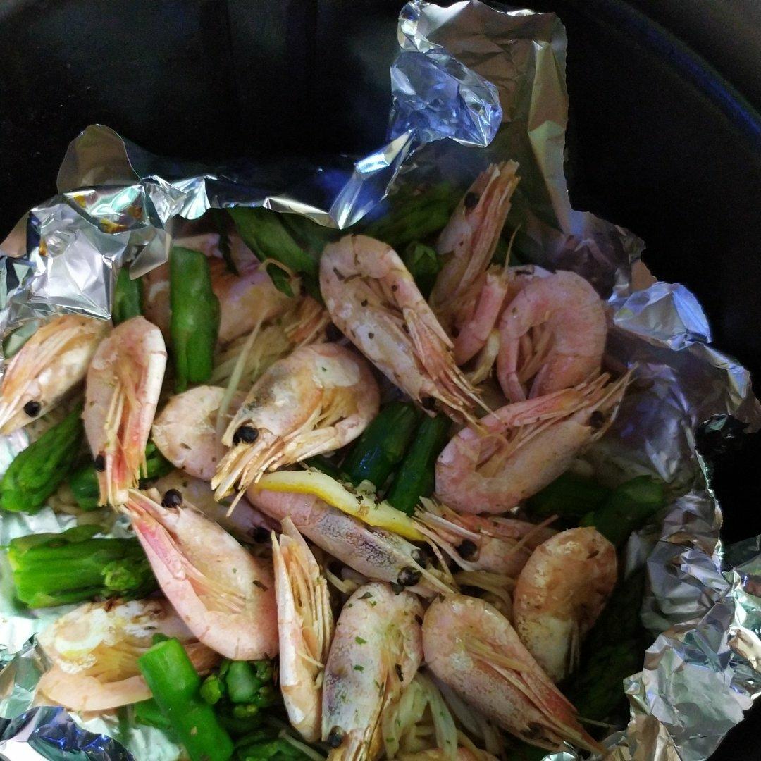 空气炸锅金针菇烤虾