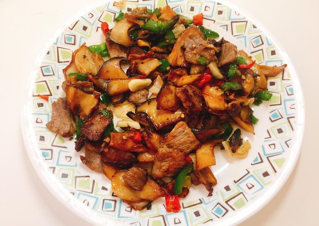 黑椒汁杏鲍菇炒牛肉