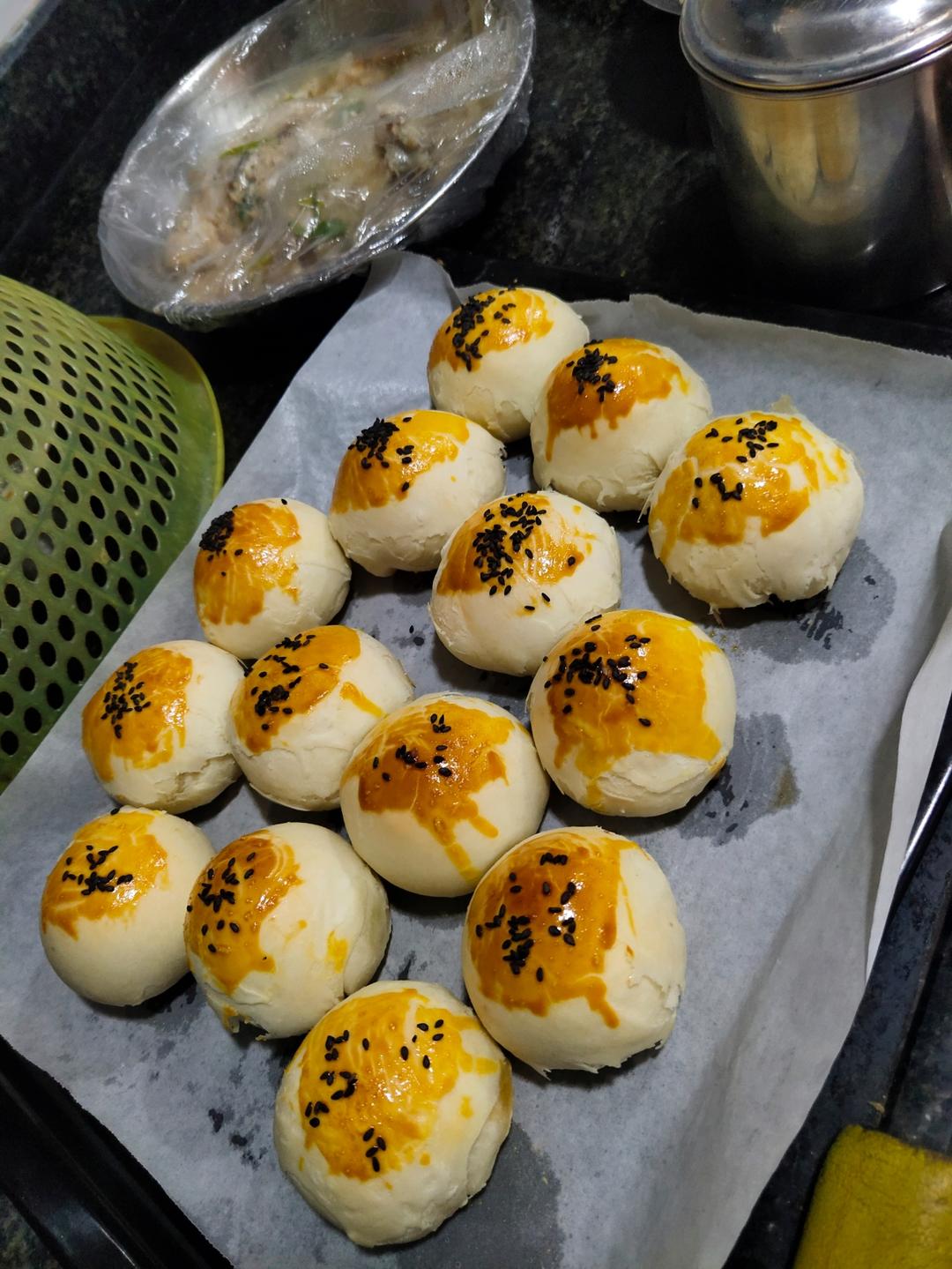 超简单 免揉 酥掉渣的蛋黄酥(超详细附全程视频)不破酥『万能酥皮』