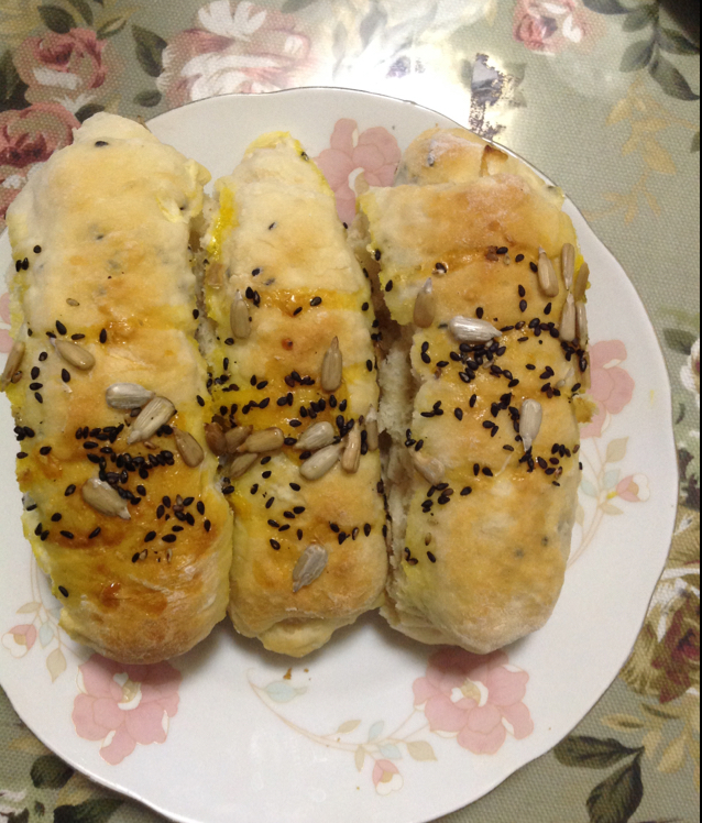 超简版香葱·土豆咸面包（无糖）